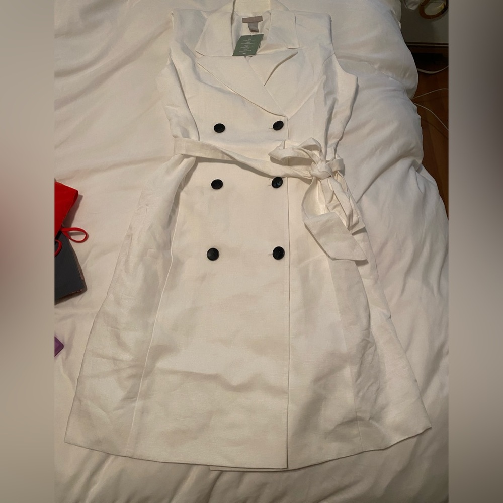 H&M sleeveless belted blazer dress NWT